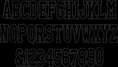 Thin Narrow Athletic Sport Font Applique