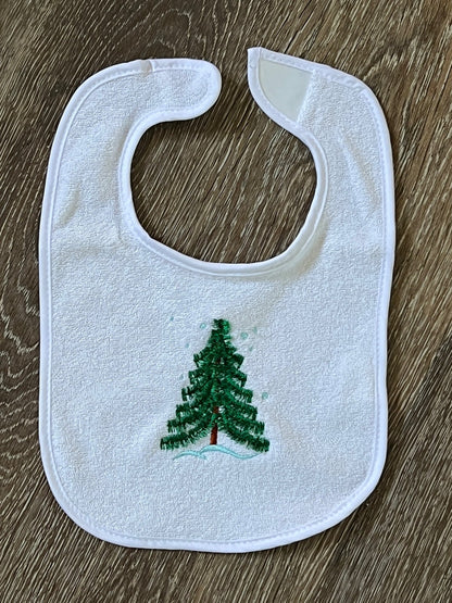 Fringed Christmas Tree Single Tree with Snow