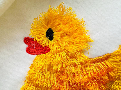 Fringed Rubber Duck Swimming