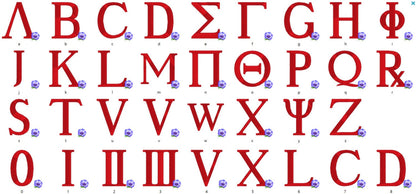 Fraternities Sororities Fill Stitch Greek Font