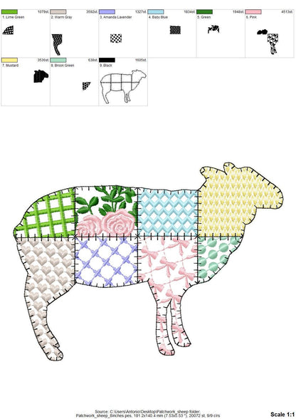 Patchwork Patterend Sheep Lamb