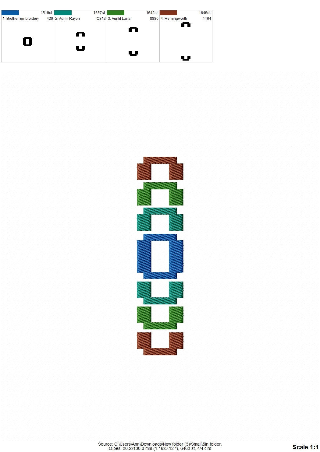 Pixel Miner Stacked Font Fill Stitch