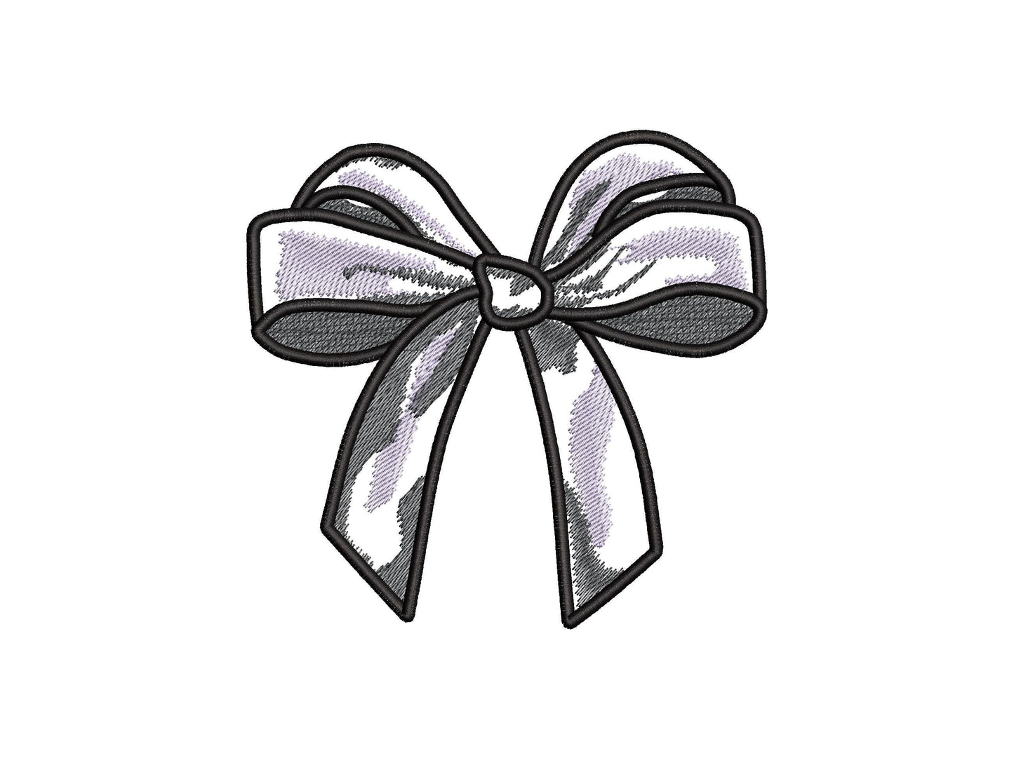 Classic Bow Applique with Shadow