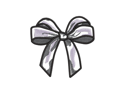 Classic Bow Applique with Shadow