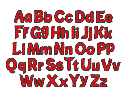 Block Bold Fill Stitch Font Daniel