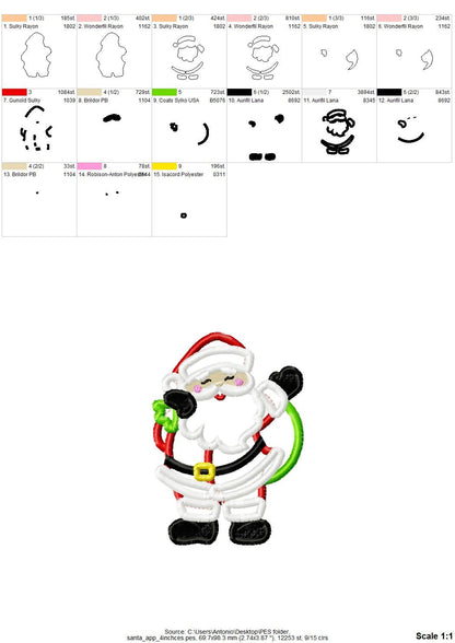 Christmas Santa Applique