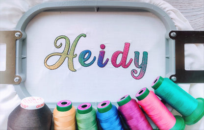 Iridescent Ombre Font Heidy