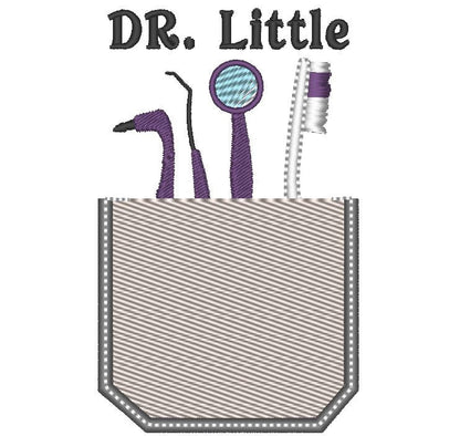 Little Doctor Dentist Genuine Pocket ITH