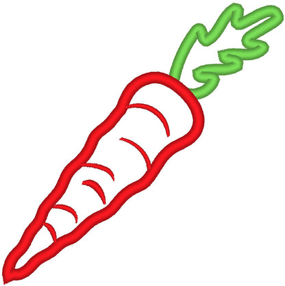 Three Carrots and Single Carrot Set Applique