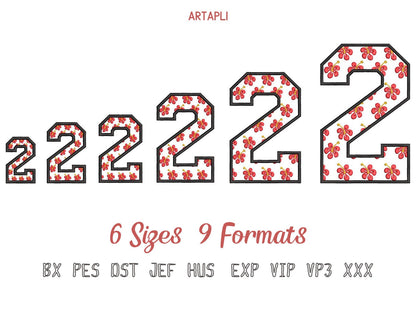 Flower Hibiscus Block Floral Font