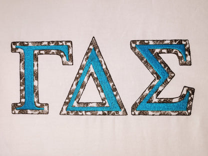 Leopard Spots Outline Sororities Greek Font