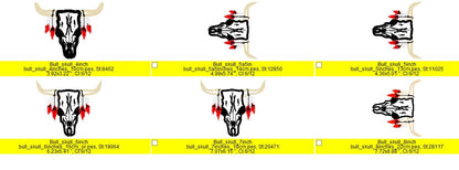 Buck Bull Cow Head Skull Applique