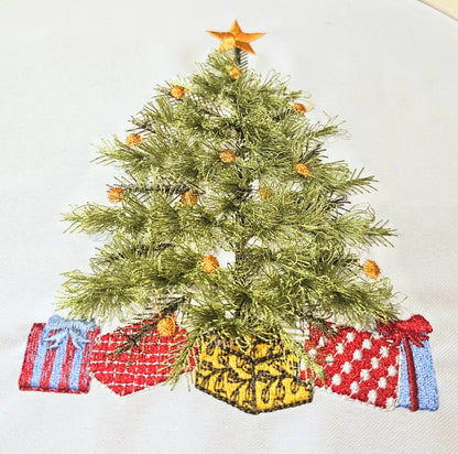 Fringed Christmas Tree with Gifts