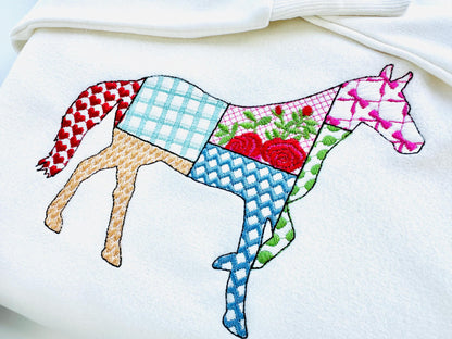 Patchwork Patterned Horse