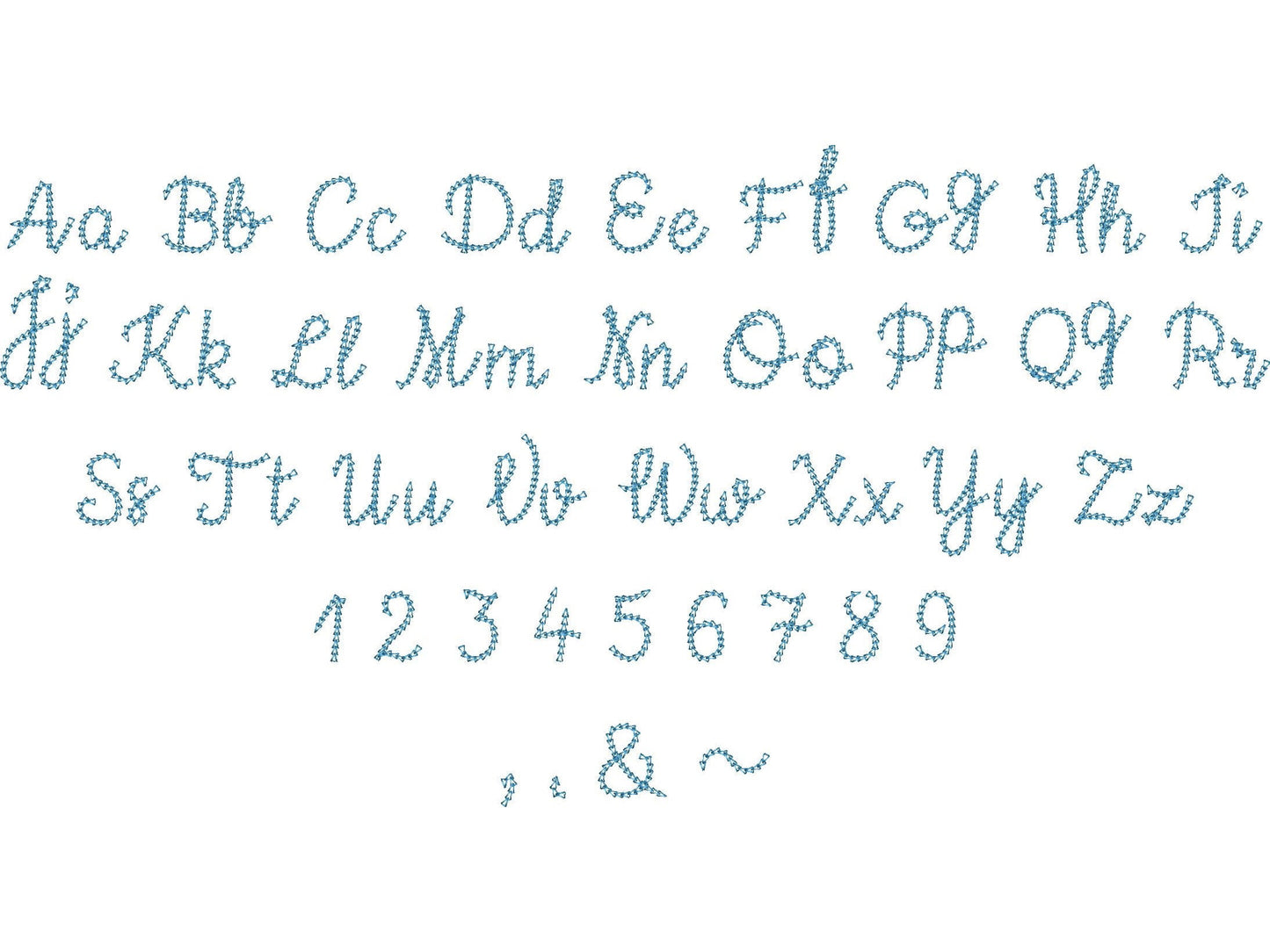 Mini Chain Stitch Handwritten Script Font