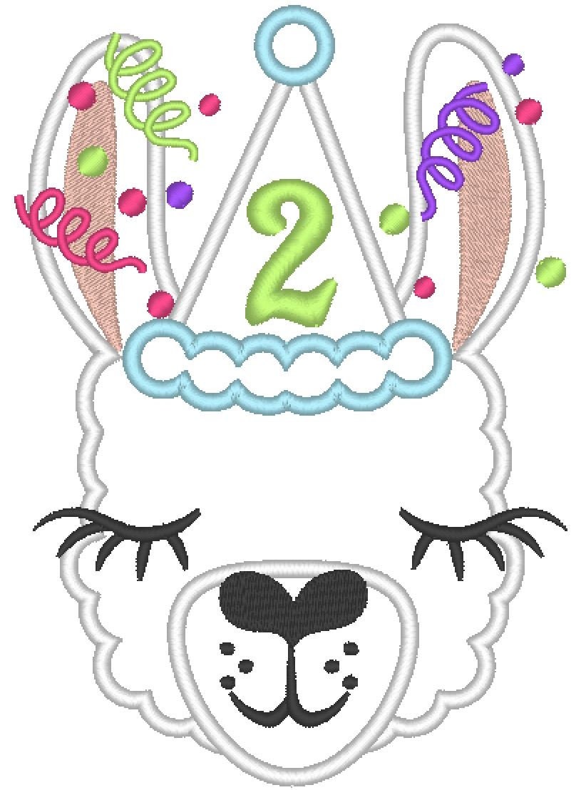 Llama Alpaca Birthday Hat Number Set