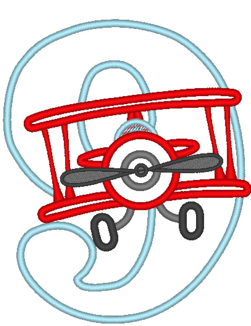 Airplane Birthday Numbers