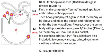 Genuine Pocket Easter Bunny and Chick