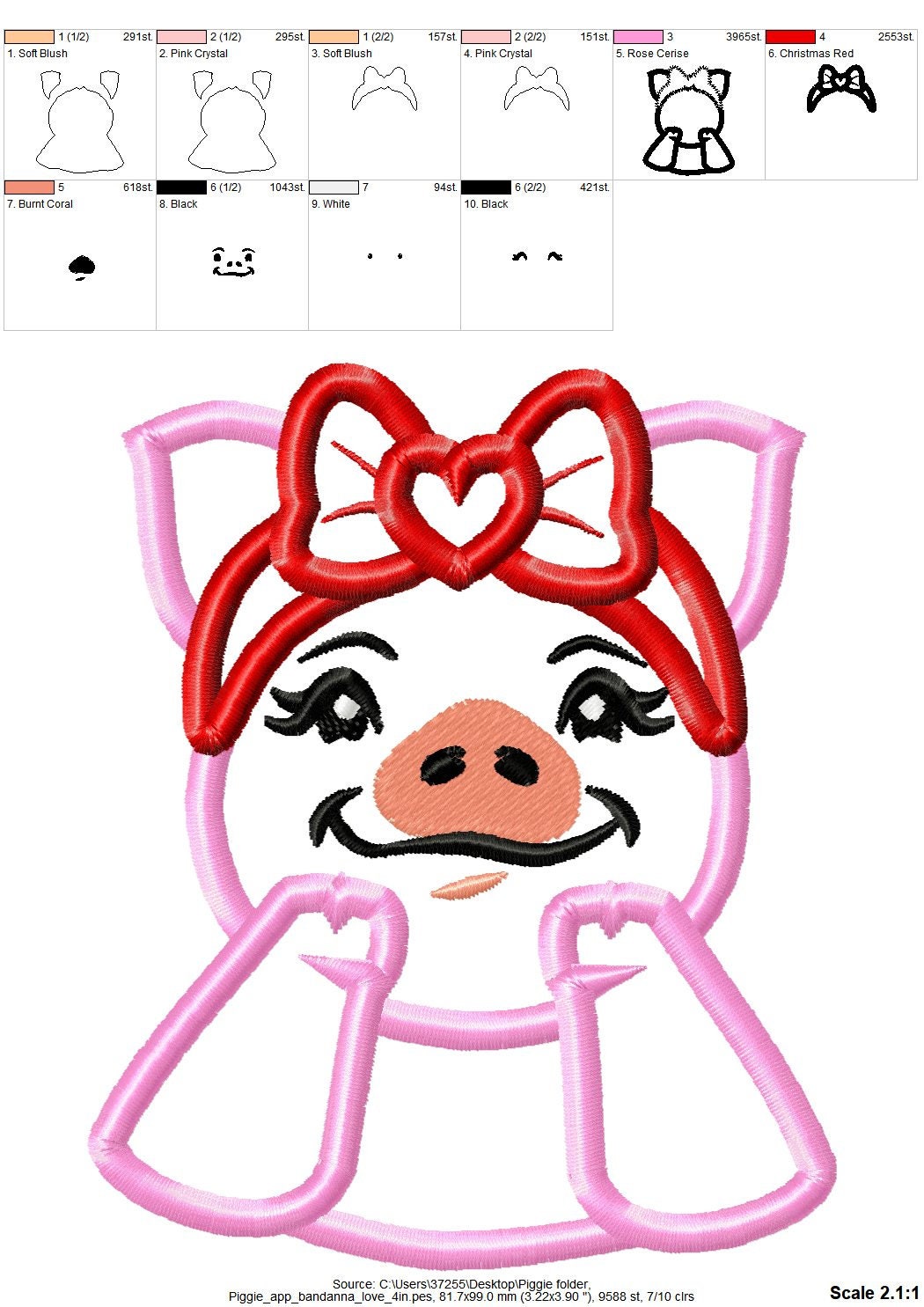 Mrs Piggy Piggie with Bandanna