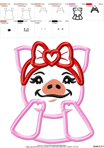 Mrs Piggy Piggie with Bandanna