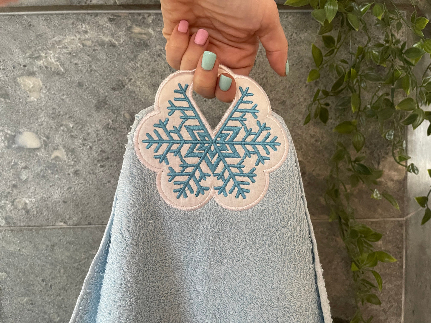 Christmas Snowflake Towel Hanging Hole Topper