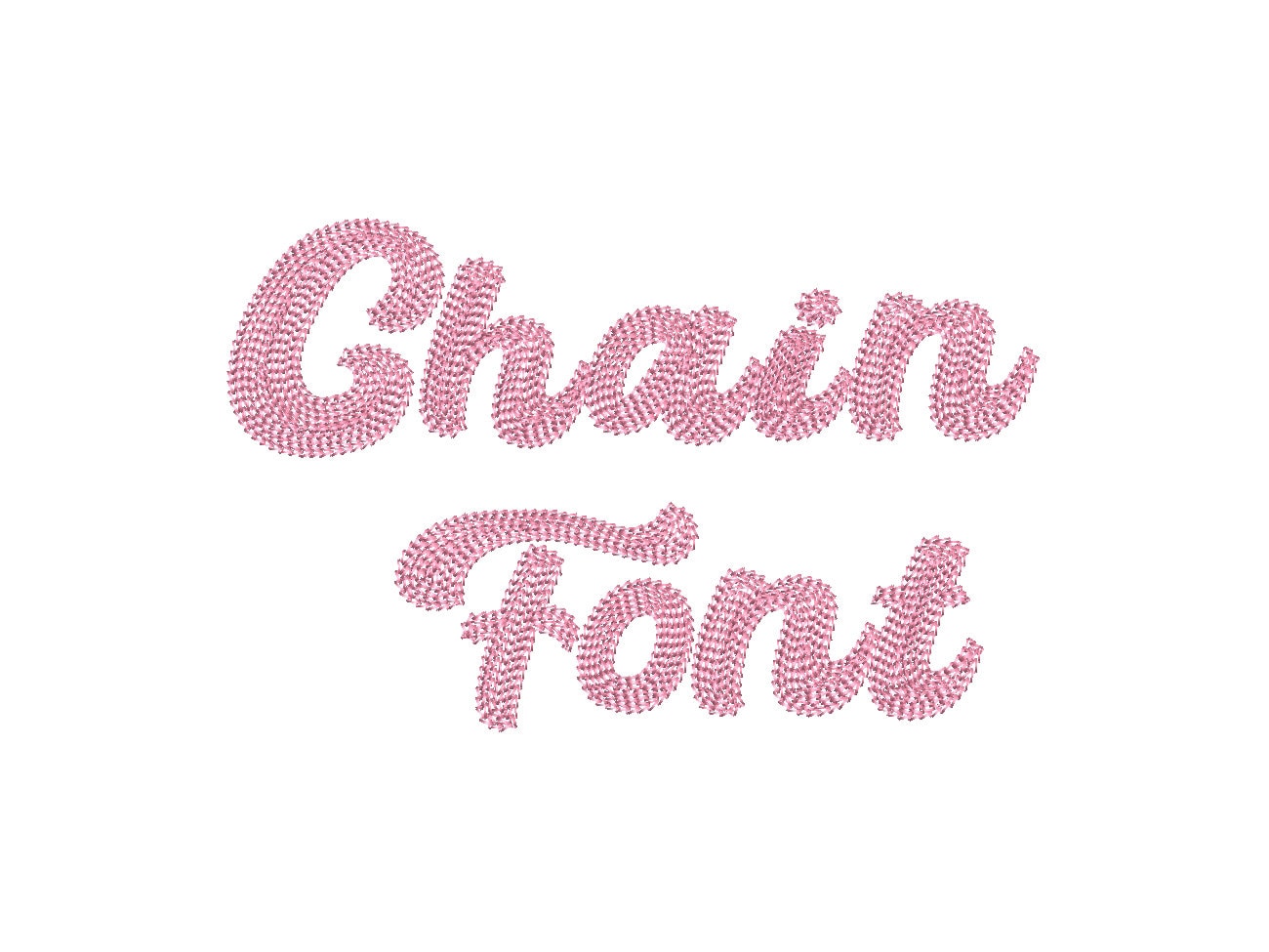 Cursive Chain Font Hand Stitch Effect
