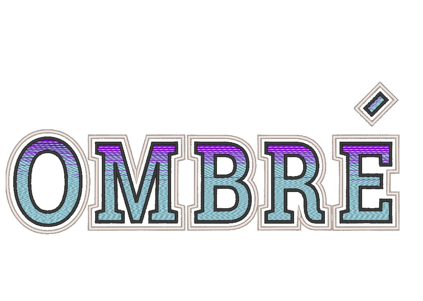 Iridescent 2-Color Sororities Varsity Greek Font Applique