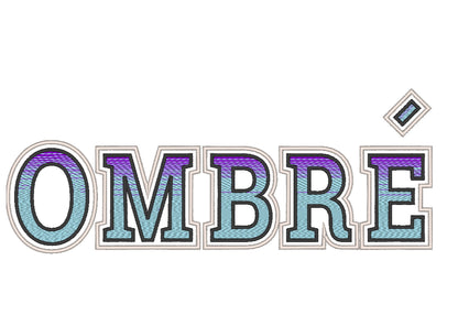 Iridescent 2-Color Sororities Varsity Greek Font Applique