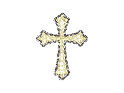 Quick Light Chain Stitch Religious Christian Cross