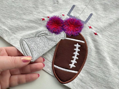 Cheerleader Fringed Pom Poms Football