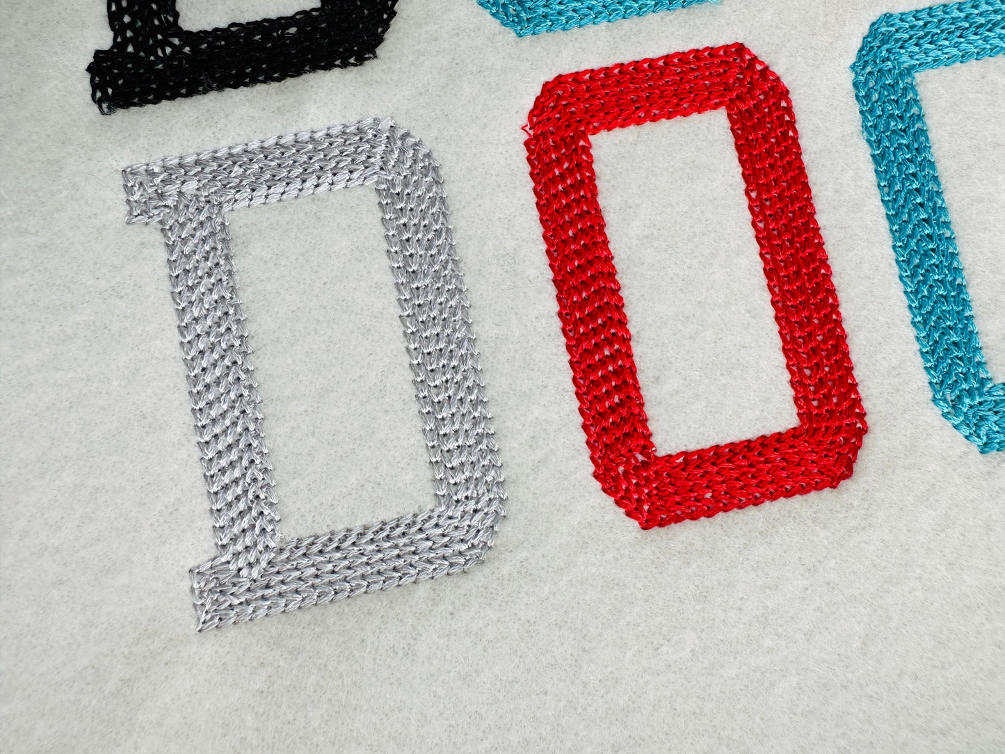 Chain Hand Stitch Effect Varsity Collegiate Font