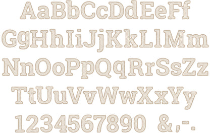 Puffy Bean Stitch Outline Block Font