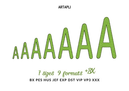 Fill Stitch Narrow Thin Font