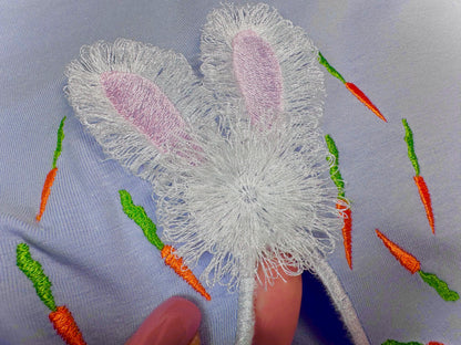 Fringed Easter Bunny and Carrot