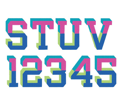 Block Varsity Collegiate Split Shadow Font