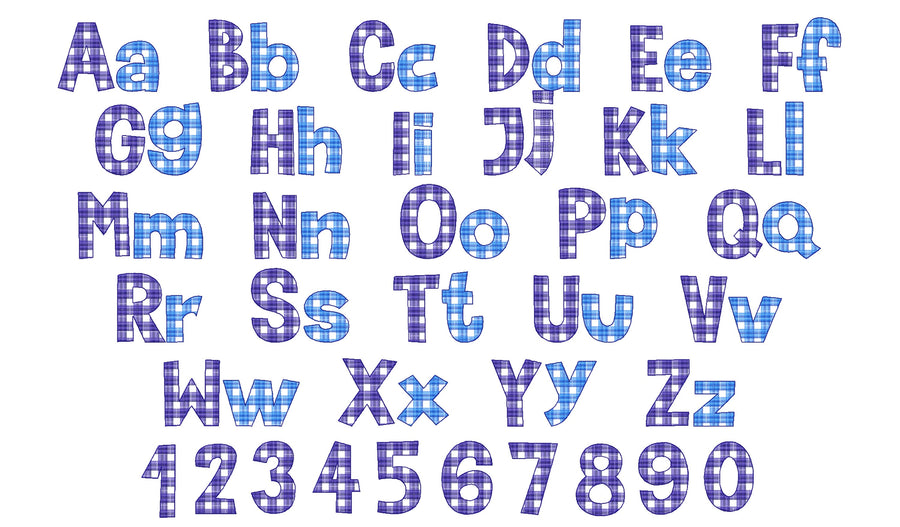 Tartan Plaid Gingham Christmas Font