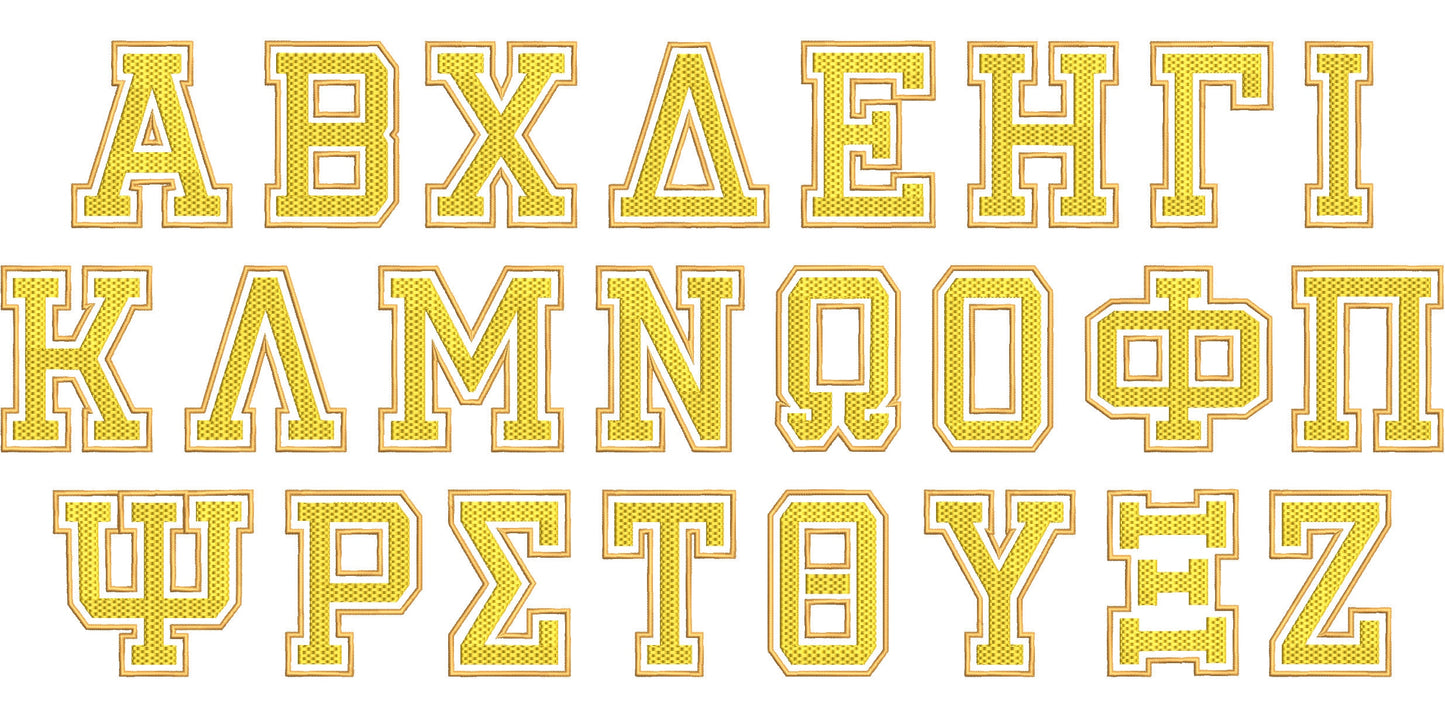Gold Fraternities Sororities Greek Font
