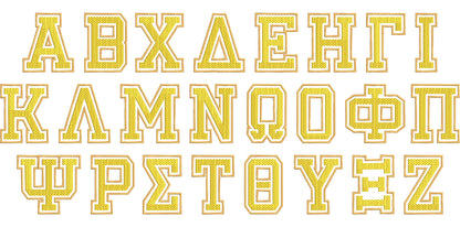 Gold Fraternities Sororities Greek Font