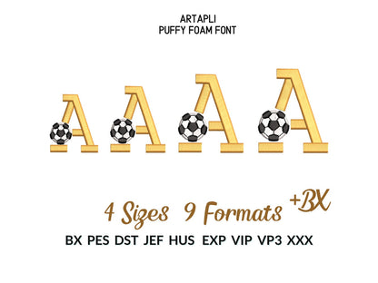 Puffy Puff Foam Soccer Font