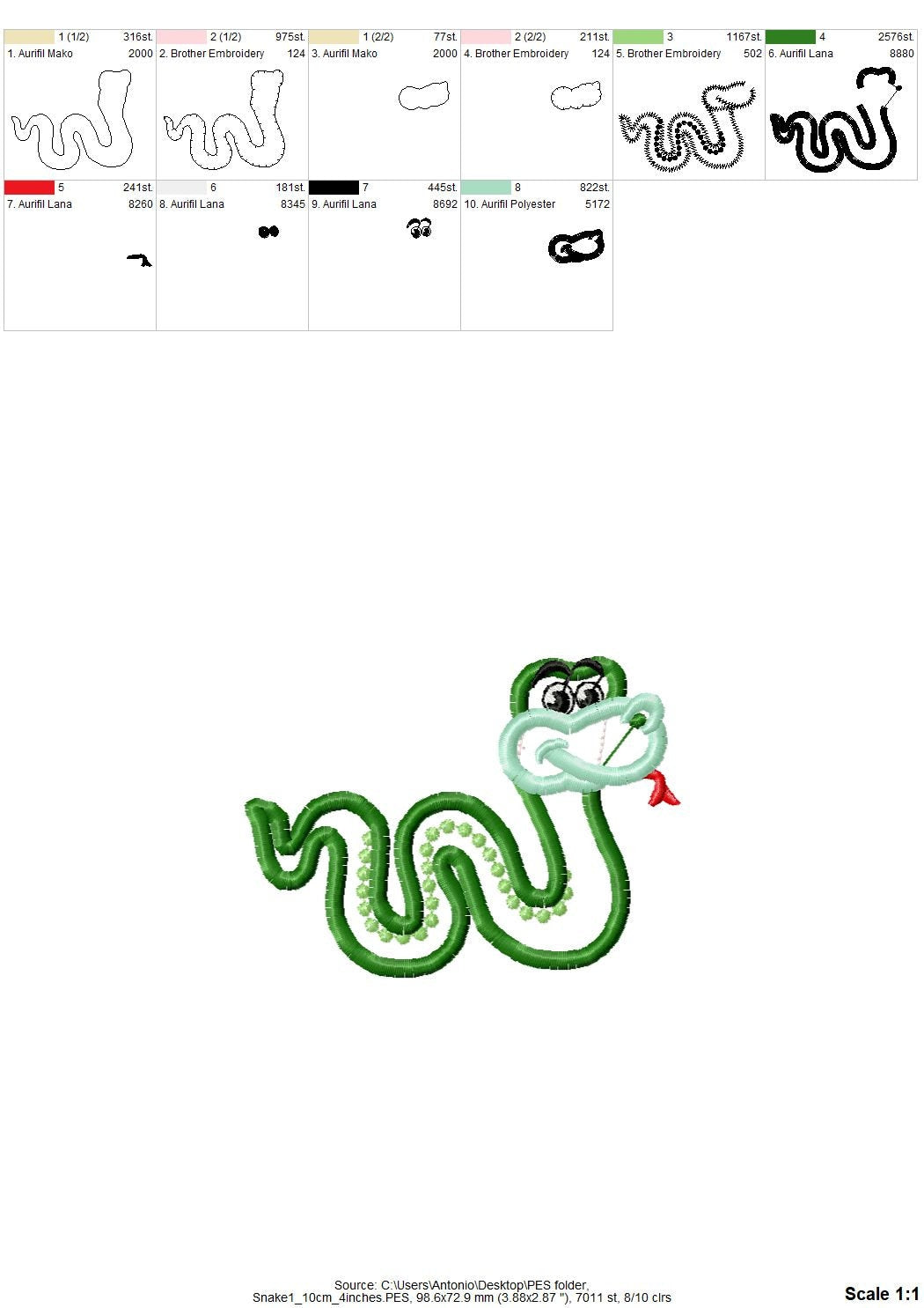 Snakes Set Of 2 Single Snake