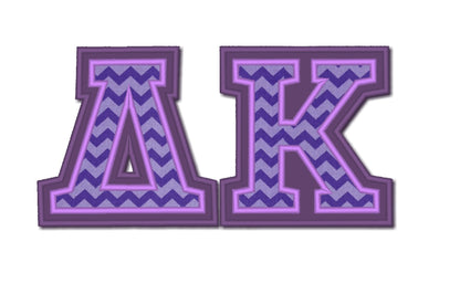 2-Layer Applique Sororities Greek Font