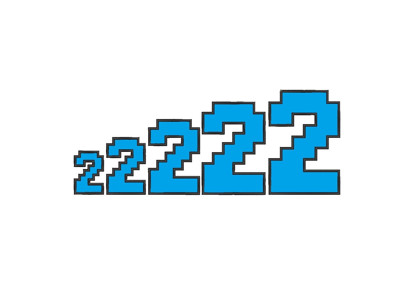 Gamer Pixel Block Font Applique
