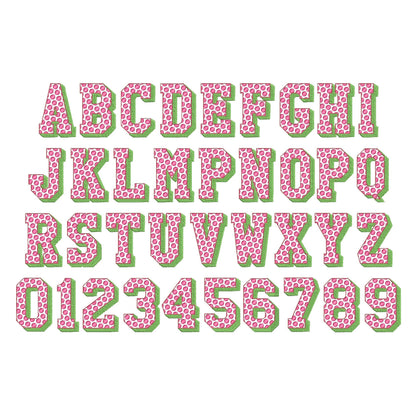 Patterned Font Set of 4