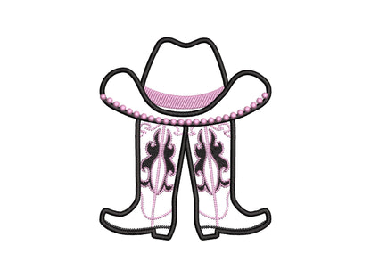 Cowgirl Cowboy Boots And Hat