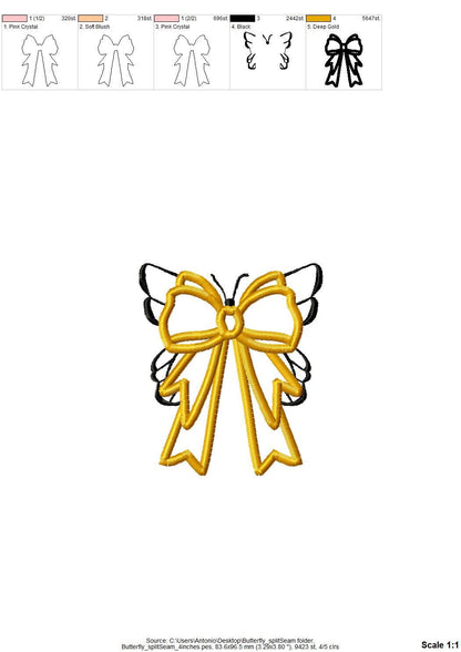 Butterfly And Bow Applique