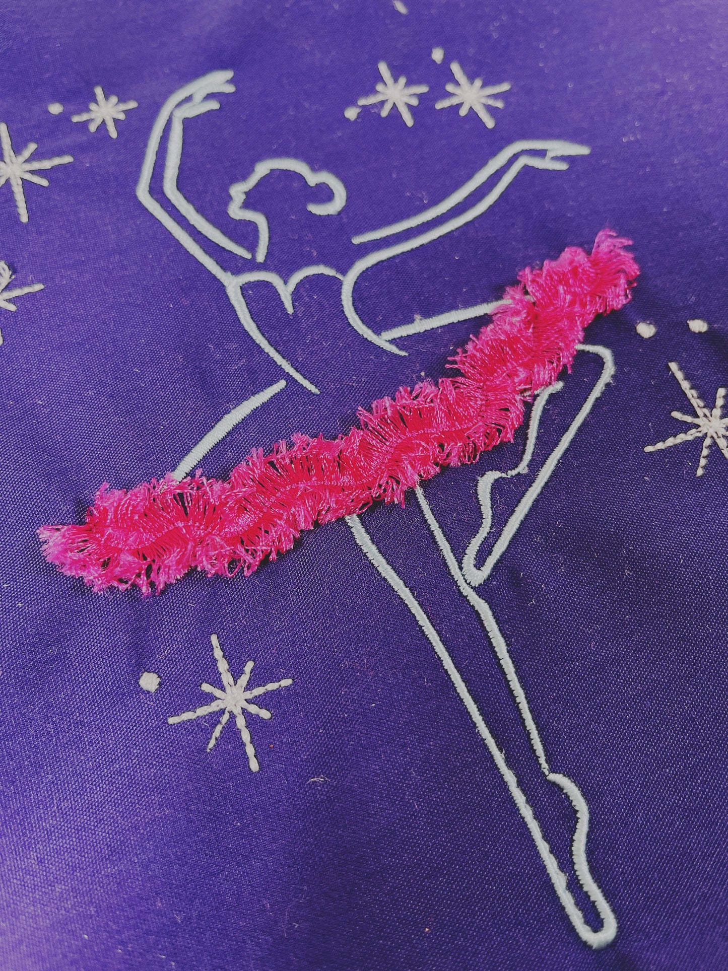 Fringed Sparkling Ballerina Outline