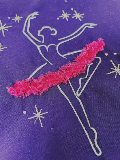 Fringed Sparkling Ballerina Outline