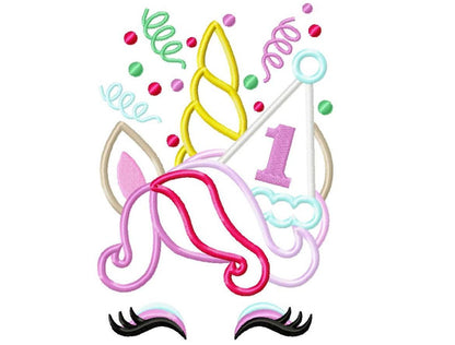 Festive Unicorn Birthday Number 1
