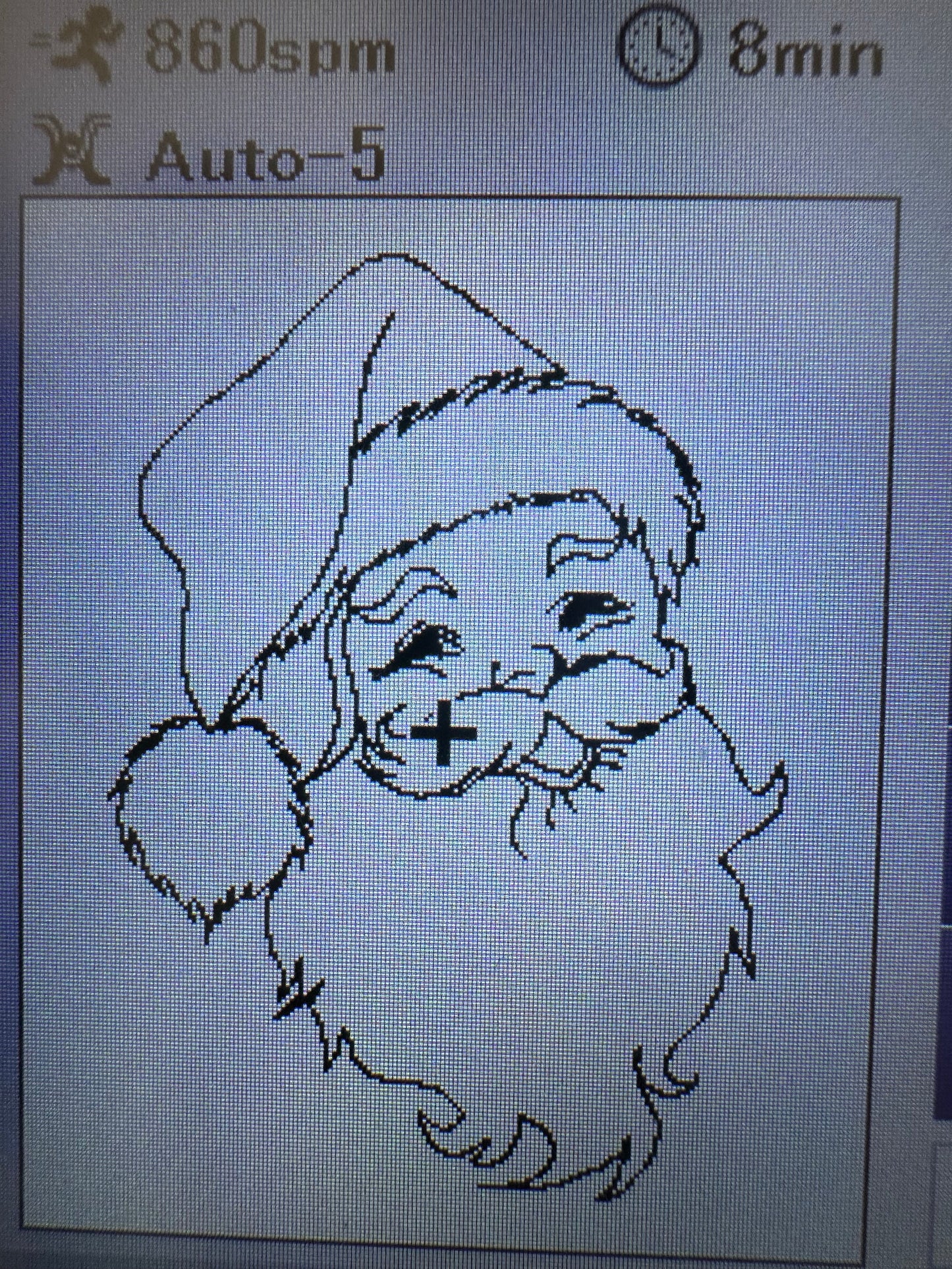 Quick Light Stitch Santa Claus Outline