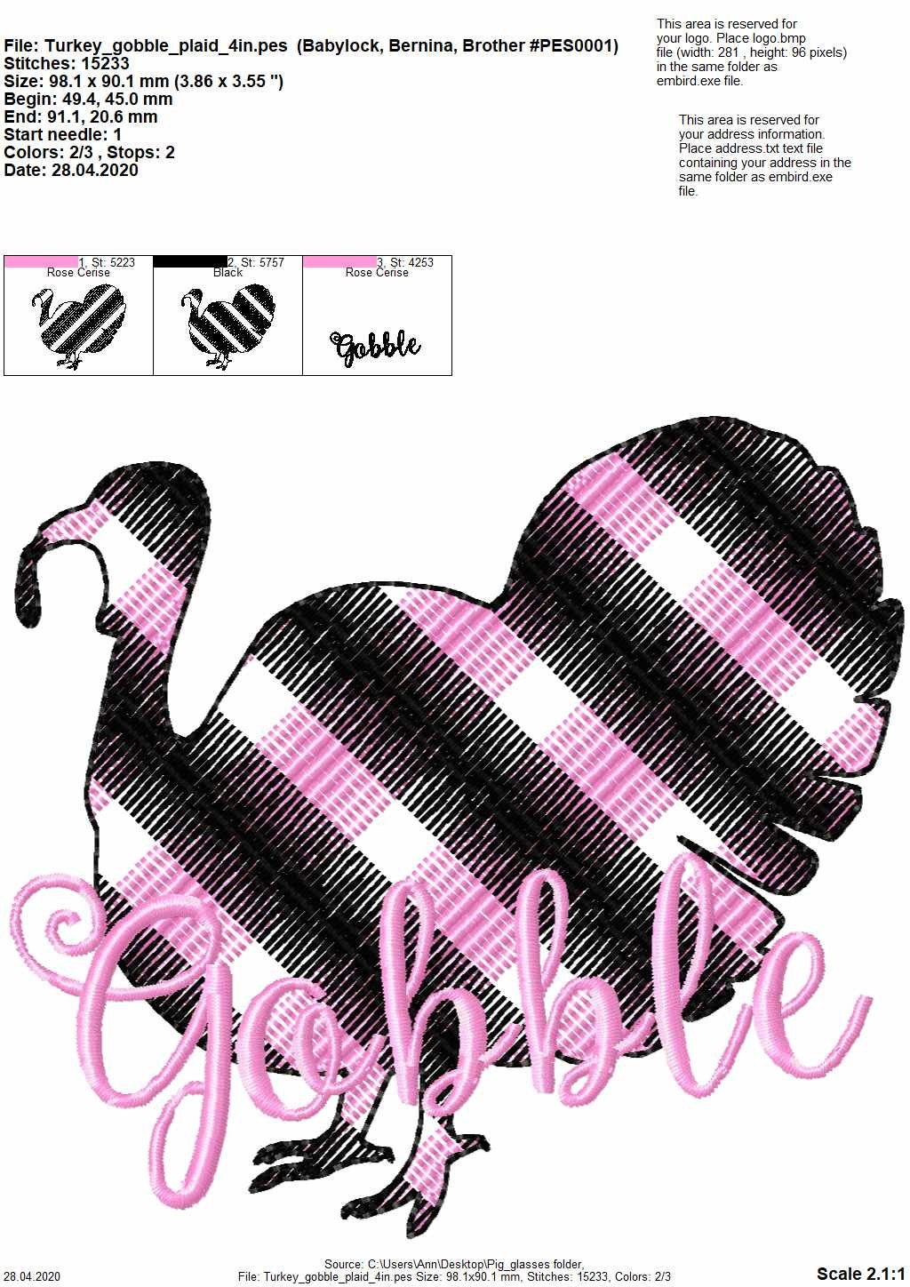 Turkey gobble Plaid check square checkered tartan gingham Turkey